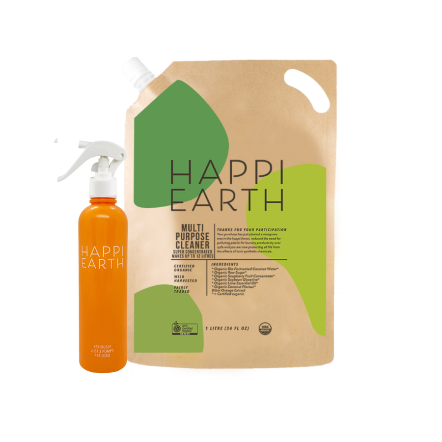 HAPPI EARTH マルチパーパスクリーナー(スプレーボトル付き)