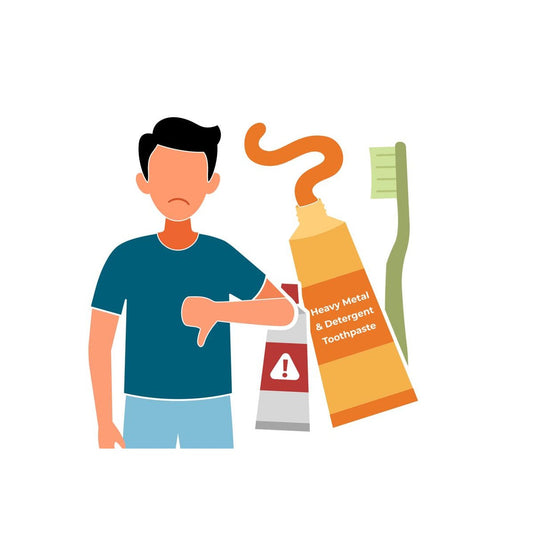 私の歯磨き粉に重金属と洗剤が!