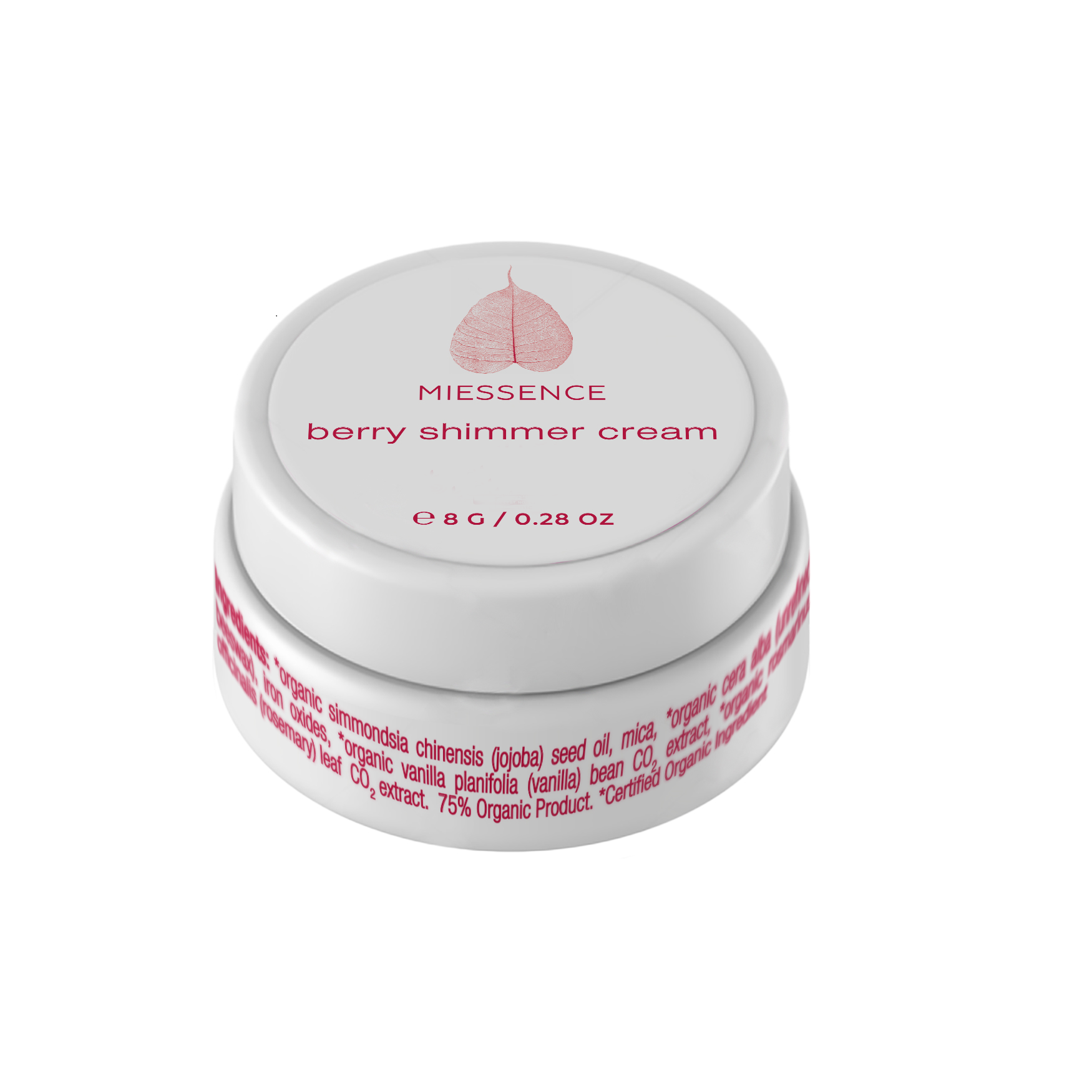 シマ―クリーム(チーク&リップ)- ベリー Miessence BerryShimmerCream8g 1750 シマ―クリーム(チーク&リップ)- ベリー